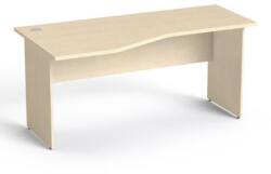MAYAH Íróasztal, íves, balos, laplábbal, 160x80 cm, MAYAH Freedom SV-24 , juhar (SV-B8716 J/ IBXA24J)