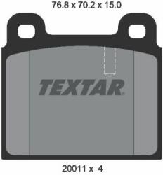 TEXTAR set placute frana, frana disc TEXTAR 2001102 (2001102)