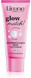 Lirene Base Glow Match bőrélénkítő bázis make-up alá SPF 15 30 ml