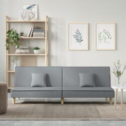 vidaXL Canapea extensibilă, gri deschis, material textil (351900) Canapea