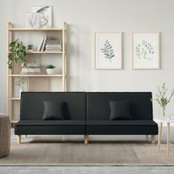 vidaXL Canapea extensibilă, negru, material textil (351902) Canapea