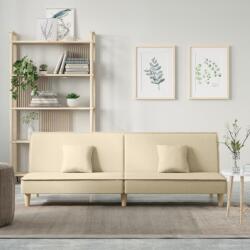 vidaXL Canapea extensibilă, crem, material textil (351903) Canapea