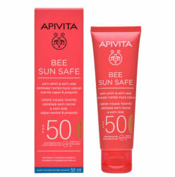 APIVITA - Crema protectie solara coloranta anti-pete Gold SPF50 Apivita Bee Sun Safe, 50 ml - hiris