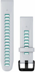 Garmin QuickFit 20 - curea silicon - alb Whitestone|albastru Aqua (010-13279-07)