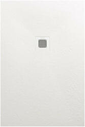 AREZZO design SOLIDSoft zuhanytálca 140x100 cm, lefolyóval, fehér AR-100140W (AR-100140W)