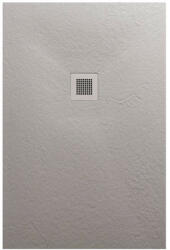 AREZZO design SOLIDSoft zuhanytálca 140x90 cm, lefolyóval, beton AR-90140C (AR-90140C)