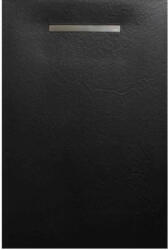 AREZZO design SOLIDSoft zuhanytálca 120x100 cm, egyenes lefolyóval, fekete AR-100120LINB (AR-100120LINB)