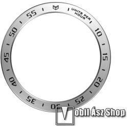 Okosóra lünetta védő rozsdamentes acélból - FEKETE / EZÜST - SAMSUNG Galaxy Watch5 44mm (SM-R915F)