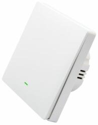 SmartWise B1LNW Wi-Fi + RF 1 gombos eWeLink app kompatibilis okos villanykapcsoló, fázis és nullavezeték bekötéssel, fehér előlappal