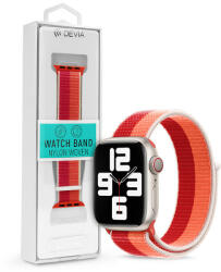 DEVIA Apple Watch szövet sport szíj - Devia Nylon Woven Braided Adjustable two-tone Watch Loop - 38/40/41 mm - peony - bluedigital