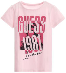 GUESS Тениска с къс ръкав в бледо розово за момиче Guess с камъни
