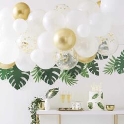 Ginger Ray Ghirlandă de baloane - auriu cromat și alb cu confetti