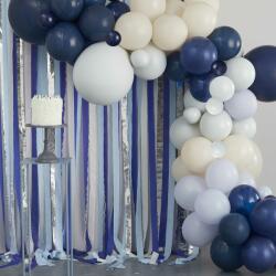 Ginger Ray Ghirlandă de baloane - albastru, crem și argintiu cu ciucuri