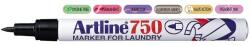 Artline Marker ARTLINE 750, pentru textile, corp metalic, varf rotund 0.7mm, negru (EK-750-BK)