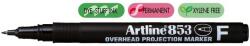 Artline OHP Permanent marker ARTLINE 853, varf fin, 0.5mm, negru (EK-853-BK)