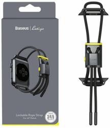Baseus Lockable Rope Strap Apple Watch 38/40/41mm Grey and Yellow (LBAPWA4-AGY)