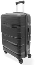 Peterson fekete színű, keményfalú bőrönd 67 × 47 × 27 cm (Z-002-FEKETE-M)