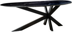  TROCANO prémium márvány étkezőasztal - 220cm - fekete (RIC-7673)