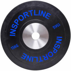 inSPORTline Gumis súlytárcsa inSPORTline Bumper Plate 15 kg 50 mm (10379) - s1sport Súlytárcsa