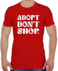 printfashion Adopt don't shop - Férfi póló - Piros (13560689)