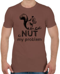 printfashion Nut my problem - Férfi póló - Mogyoróbarna (13548062)