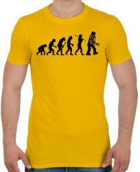 printfashion Az ember evolúciója - fekete - Férfi póló - Sárga (13579260)