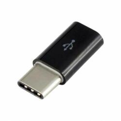 Sbox USB 2.0-TYPE C F/M adapter, fekete