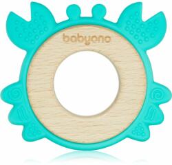 BabyOno Wooden & Silicone Teether jucărie pentru dentiție Crab 1 buc