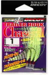 Decoy Carlige DECOY Trailer Hook Chaser TH-3 Chartreuse Skirt Nr. 1, 3buc/plic (825211)