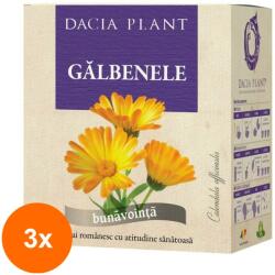 DACIA PLANT Set 3 x Ceai de Galbenele, 50 g, Dacia Plant