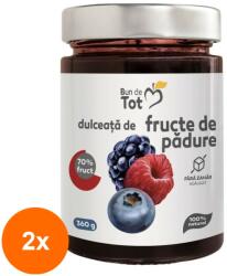 Bun de Tot Set 2 x Dulceata de Fructe de Padure fara Zahar, 360 g, Bun de Tot