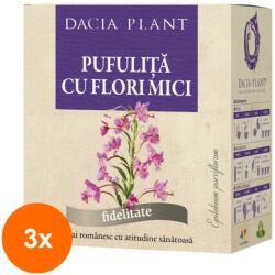 DACIA PLANT Set 3 x Ceai de Pufulita cu Flori Mici, 50 g, Dacia Plant