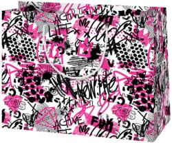 Cardex Csajos Graffiti mintás közepes méretű ajándéktáska 18x22, 7x10cm (40902) - innotechshop