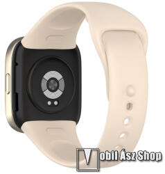  Okosóra szíj - szilikon - 121mm + 98mm hosszú - RÓZSASZÍN - Xiaomi Mi Watch Lite 3 / Xiaomi Redmi Watch 3 / Redmi Band 3