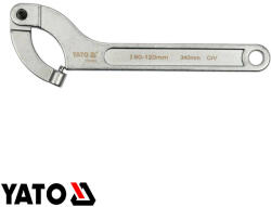 TOYA YT-01678 állítható csapos körmös kulcs CrV, 80-120 mm (L=340 mm) (YT-01678)