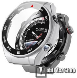 RURIHAI Huawei Watch Ultimate (CLB-B19), Rurihai okosóra műanyag védőtok, 9H üvegfólia, Ezüst
