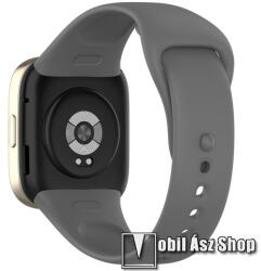 Okosóra szíj - szilikon - 121mm + 98mm hosszú - SZÜRKE - Xiaomi Mi Watch Lite 3 / Xiaomi Redmi Watch 3 / Redmi Band 3