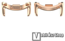 Okosóra fém csatlakozó adapter - 2db / 1pár - ROSE GOLD - bármilyen 14mm-es teleszkópos szíjjal használható - Xiaomi Smart Band 8, 8 NFC, 9, 9 NFC