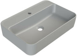 CeraStyle HERA - PULTRA ültethető - Top Counter - porcelán mosdó - MATT SZÜRKE - 60 x 42 cm (OC017H71U133Y01102) - globalvivamarket