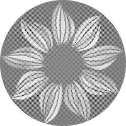  PontPöttyöző - Mandala 8 Méret: 50x50cm, Keretezés: Kerek keret, Szín: Fekete