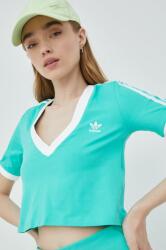 Adidas t-shirt HG6596 női, zöld - zöld 32