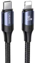 USAMS Cablu de Date Type C la Lightning 20W, PD, Fast Charge, 1.2m - USAMS U71 (US-SJ521) - Black (KF236845) - vexio