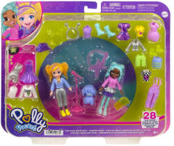 Mattel Set 2 papusi cu haine si accesorii, Polly Pocket, HKV97 Papusa