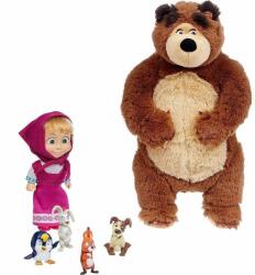 Simba Toys Set Simba Masha and the Bear Masha 12 cm cu ursulet de plus 25 cm si 4 animale (S109301073) - ookee
