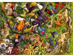 Ravensburger Puzzle Animale In Padurea Tropicala, 200 Piese (RVSPC13351) - ookee Puzzle