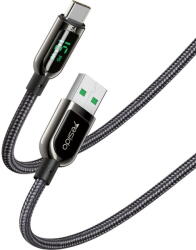 Yesido Cablu de Date USB la Type-C, 66W, 5A, Display Digital, 1.2m - Yesido (CA-85) - Black (KF236938) - pcone