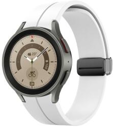 Cellect Samsung Watch 4/5 mágneses szil óraszíj, 20mm, Fehér - fortunagsm