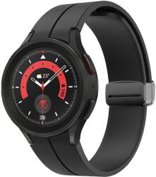 Cellect Samsung Watch 4/5 mágneses szil óraszíj, 20mm, Feket - fortunagsm