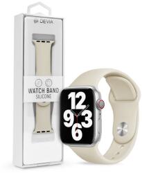 DEVIA Apple Watch szilikon sport szíj - Devia Silicone Deluxe Series Sport Watch Band - 42/44/45/49 mm - antique white (ST364518) (ST364518)
