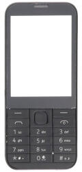 Nokia 225 2G 2014 előlap keret és billentyűzet, fekete (gyári)